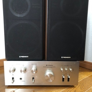 TRIO KA-3300アンプとPioneerスピーカー2基