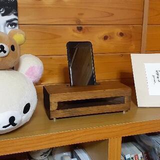 檜製　ハンドメイド　スマホスピーカー　の画像