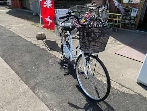 美品 ファミリーサイクル 26インチ ホワイト チャイルドシート付 SEKINE 自転車 ホワイト 幼児用座席 Bell Fast ライト付き ベル付☆ PayPay(ペイペイ)決済可能 ☆ 札幌市 白石区 東札幌 アウトレットモノハウス白石店