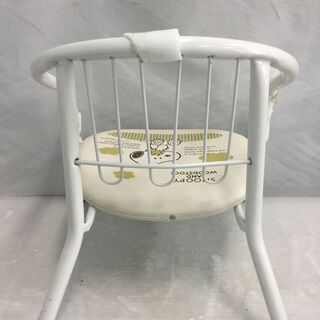 子供用いす 子ども 豆椅子 スヌーピー 音 小型 キッズ 美品 白の画像