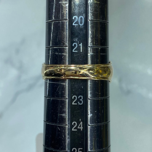 (中古)K18 デザインリング 22号 [62]