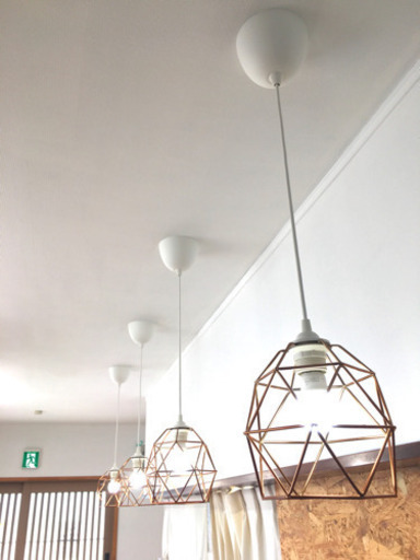 ペンダントライト　IKEA コード　led電球付き