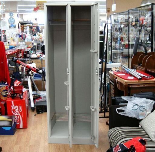 TOYO スタンドロッカー 2連 幅60.8×奥行51.5×高さ179cm 2人用 スチールロッカー 東洋事務器工業 家具 札幌市 清