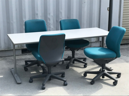格安で！ミーティングセット◇5点◇コクヨのチェア◇オカムラのテーブル