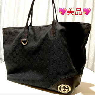 ✨超激安　GUCCI ggキャンバス　トートバッグ　ブラック　グッチ✨