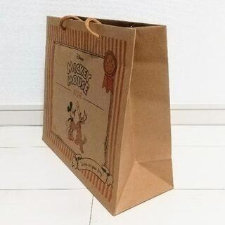 【美品】ダイソー Disney ミッキーマウス ブラウンペーパーバッグ 1ヶの画像