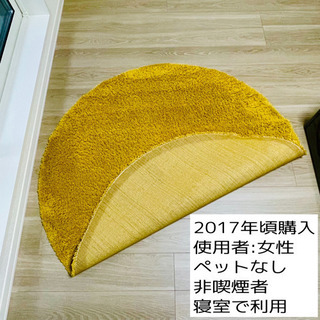 IKEA ラグ　カーペット　円形 ADUM 黄色 イエロー　生産終了の画像