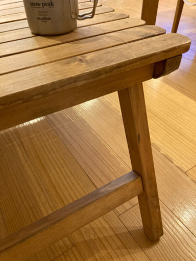 アウトドア　ウッドテーブルセット