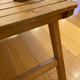 アウトドア　ウッドテーブルセットの画像