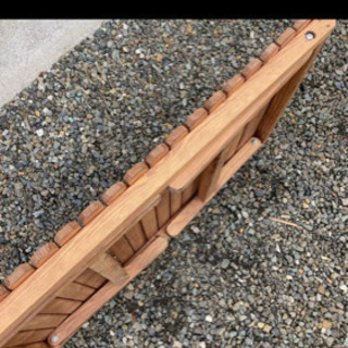 アウトドア　ウッドテーブルセットの画像