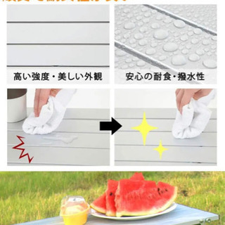 【新品】アウトドア テーブル シルバーの画像