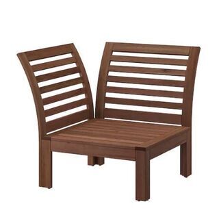 【終了】夏のウッドデッキに！IKEA屋外家具（ソファ）1人掛けx2「ÄPPLARÖ エップラロー」クッション付きの画像