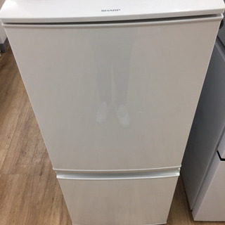 ＳＨＡＲＰ（シャープ）の２ドア冷蔵庫２０１６年製（ＳＪ－Ｄ１４Ｂ－Ｗ）です。【トレファク東大阪店】