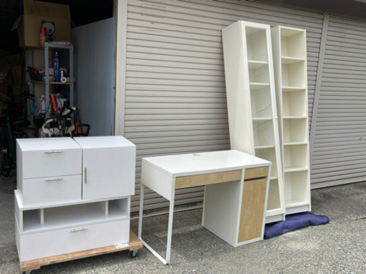 本棚、デスク、収納セット