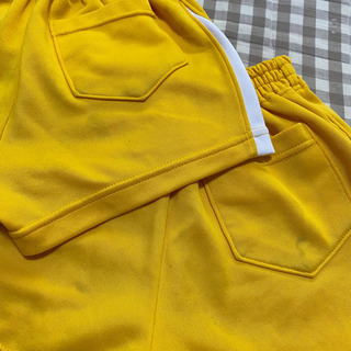 幼稚園 保育園 体操服 ズボン 130 2枚セット 男児 ① 黄色の画像