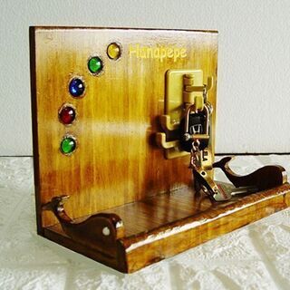 オリジナル・ハンドメイド・キードロップ＆トレイ(イエローとブルーの2色あります）の画像