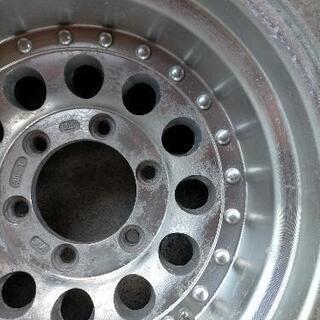 深リム 8j オフセット －33 15インチ のアルミホイール2本セットの画像