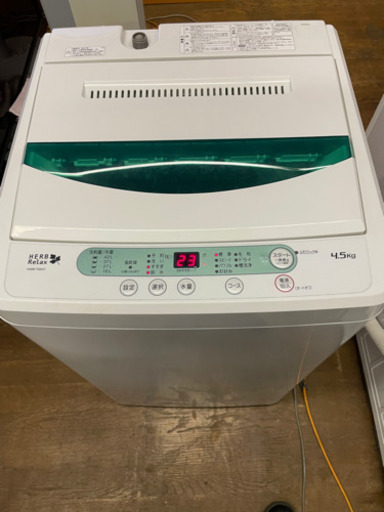 s0701-1 YAMADA ヤマダ電機　全自動電気洗濯機　YWM-T45A1 4.5kg 2017年製