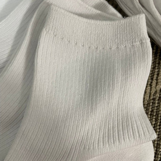 白靴下　22〜24 リブショート丈　８足セットの画像