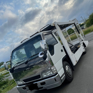イスズ　エルフ　カスタム　積載車　2台積み　花見台　車検4年4月