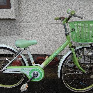 22インチ緑の子供用自転車