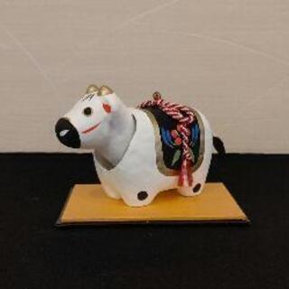 かわいい 張り子 牛 首振り