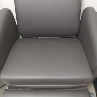 ビューティーガレージ　電動シャンプーチェア ALVIN-Sofa【レッグレスト連動タイプ】ダークブラウンの画像