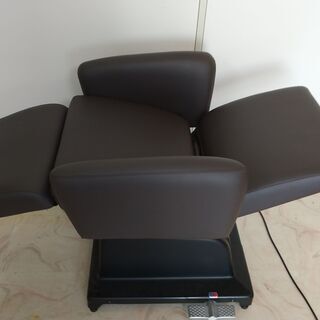 ビューティーガレージ　電動シャンプーチェア ALVIN-Sofa【レッグレスト連動タイプ】ダークブラウンの画像