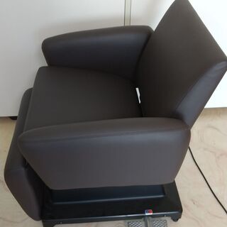 ビューティーガレージ　電動シャンプーチェア ALVIN-Sofa【レッグレスト連動タイプ】ダークブラウンの画像