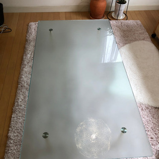 中古　イタリア製　カッシーナ　ガラステーブル　4000円