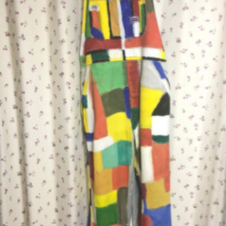 売切れました！★ ビンテージ BIG SMITH ビッグスミス  USA古着 オーバーオール W32 デニムつなぎ 自作ペイント ★ の画像