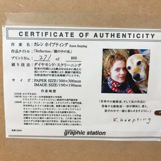 絵画　カレンホイプティング　鏡の中の私の画像