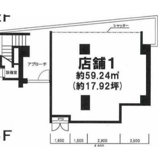 ★貸店舗・事務所★東部市場前駅１分　１階路面店約５９．２４㎡　シ...