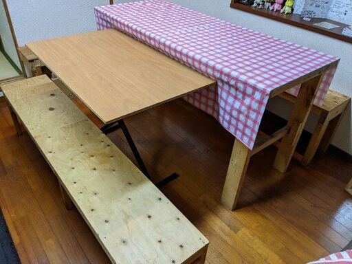 【★今月末閉店★】【テーブル\u0026イス】数点あり・現在使用中・応相談【DIY】