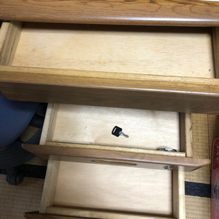 オクモト 勉強机 天然木デスクの画像