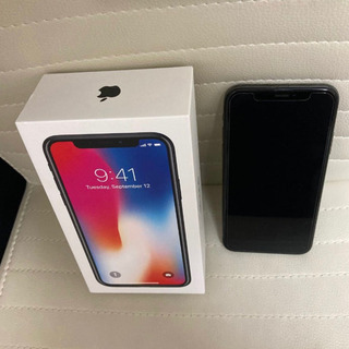 【美品】iPhone X Space Gray 64 GB SI...