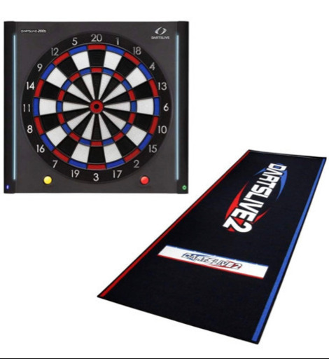 完売！！DARTSLIVE-200S ＆ DARTSLIVEオリジナル 防炎スローマット(スローラインプリント) セット