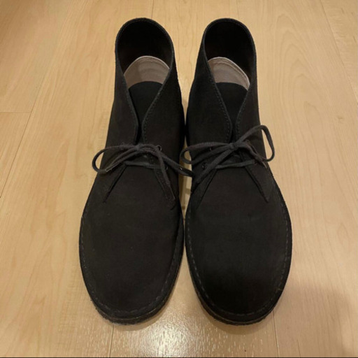 Clarks クラークス デザートブーツ 41 1/2 UK7.5 スエード レザー ヌバック 黒 チャッカブーツ シューズ 革靴 ク