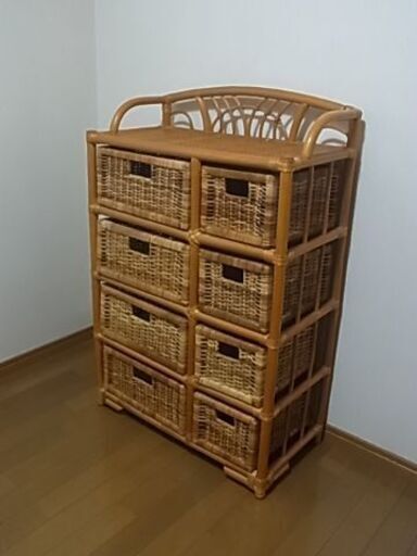 籐製の収納家具