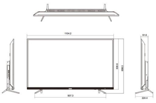 ② 49V型 地上・BS・110度CS ダブルチューナー フルハイビジョン液晶テレビ