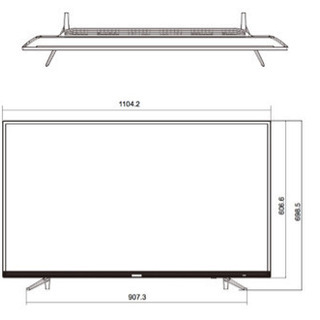 ② 49V型 地上・BS・110度CS ダブルチューナー フルハイビジョン液晶テレビの画像