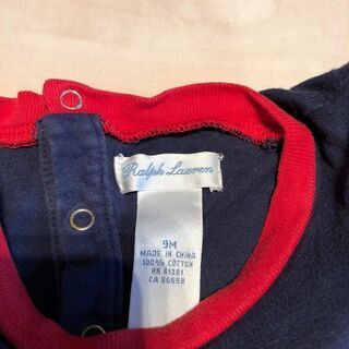ラルフローレン★RALPH LAUREN 可愛いネイビー半袖ロンパースの画像