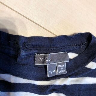 vince ヴィンス★後ろボタン ボーダートップス Tシャツ カットソー 12Mの画像