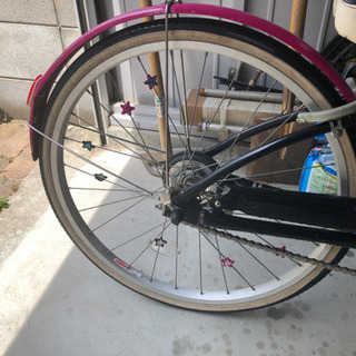 22インチ女の子用自転車の画像