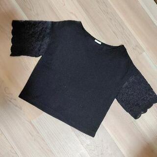 GU トップス　黒　レース　M