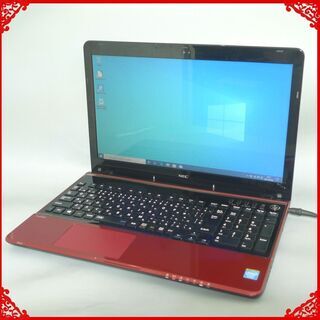 新品SSD-256G レッド ノートパソコン 中古良品 15.6...