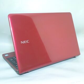 新品SSD-256G レッド ノートパソコン 中古良品 15.6型 NEC PC-LS150MSR-KS Core i5 8GB DVDRW 無線 Windows10 LibreOffice 即使用可の画像