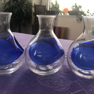 【新品】冷酒とっくり3個セット　ガラス氷ポケット
