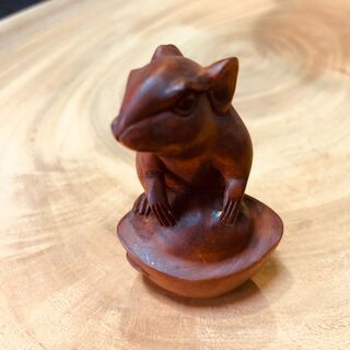 【愛品館市原店】木彫りねずみ 根付 の画像