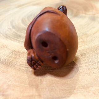【愛品館市原店】木彫りねずみ 根付 の画像